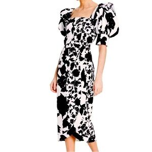 Christopher John Rogers x Target Floral Black and White Dress NWOT